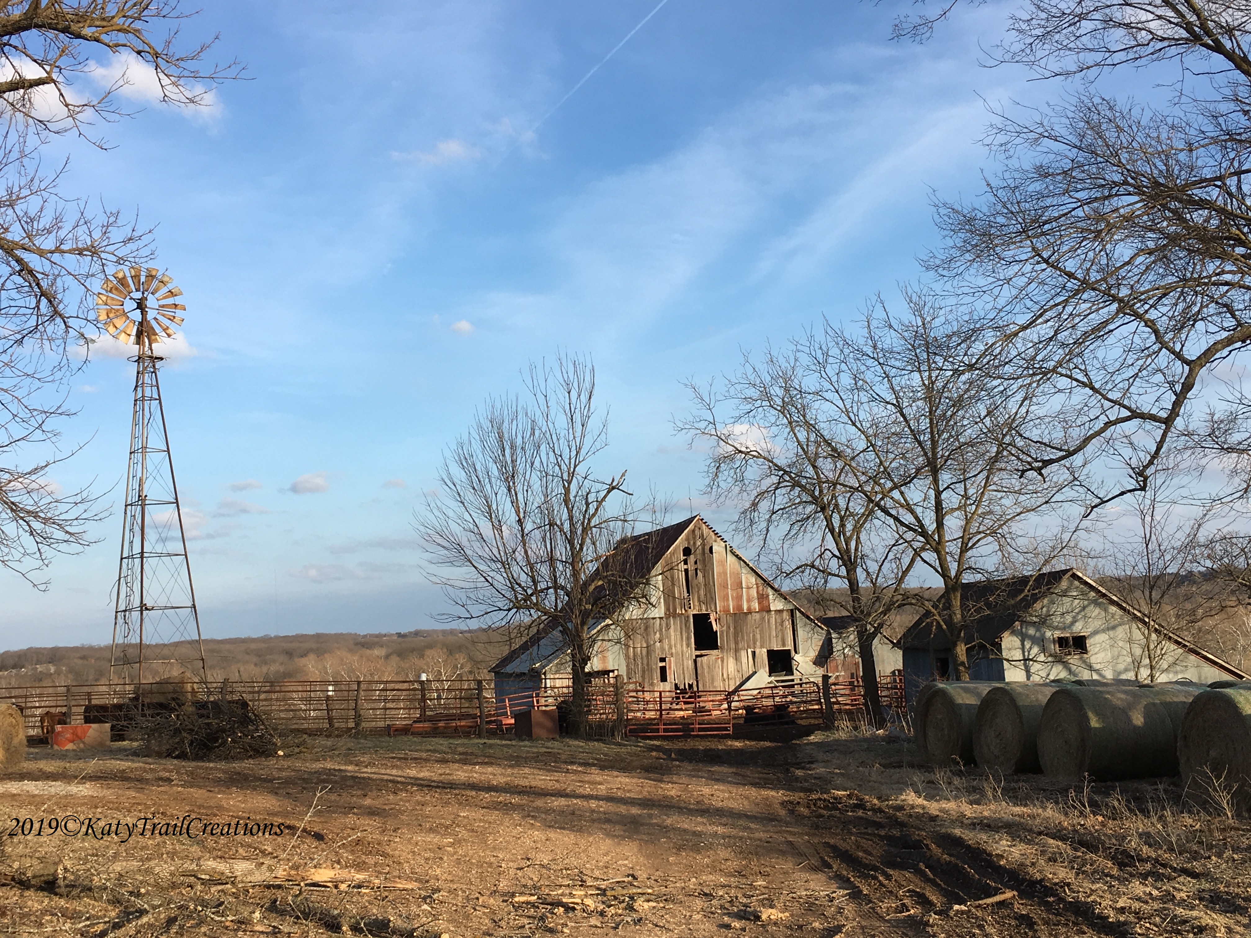 Windmill and Missouri Barns