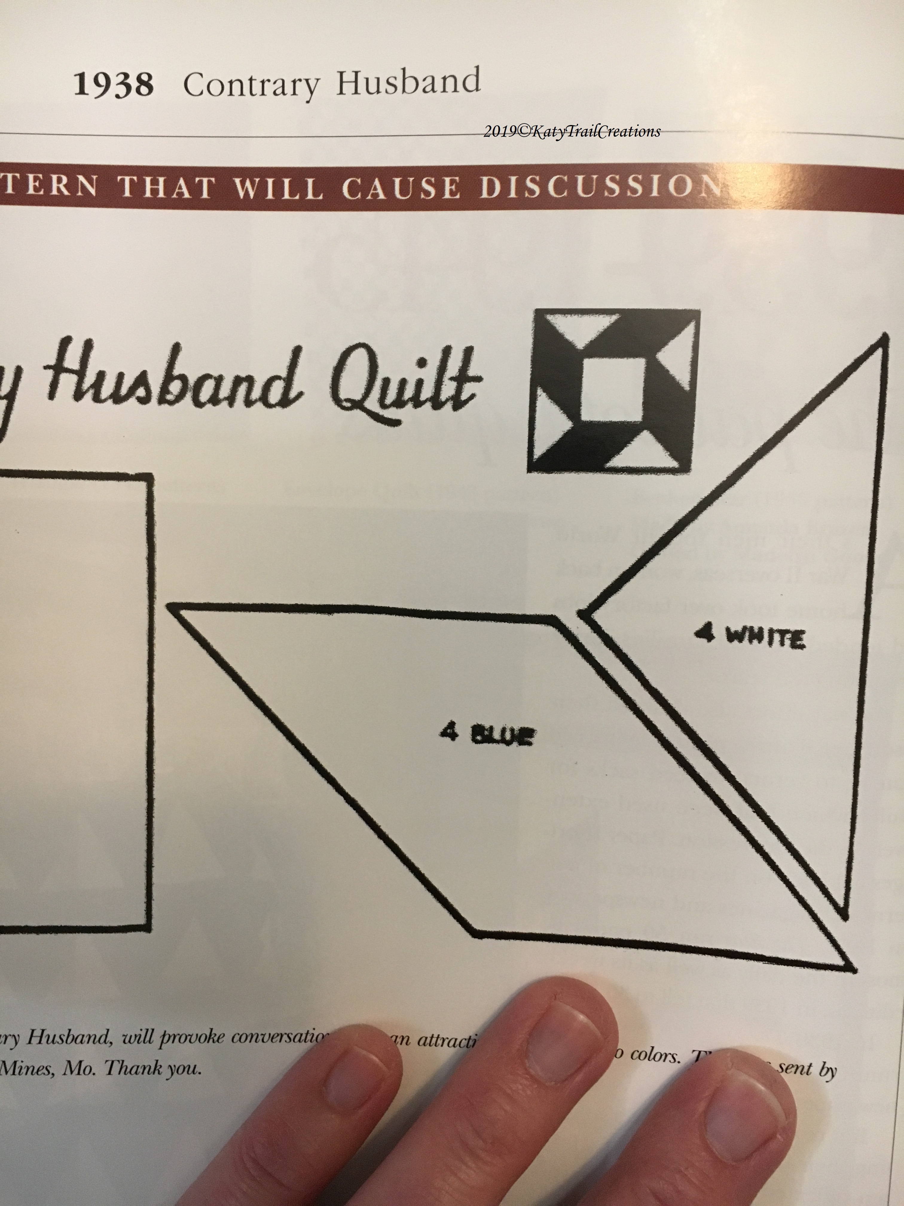 Star Book pattern photographed with my cellphone camera.