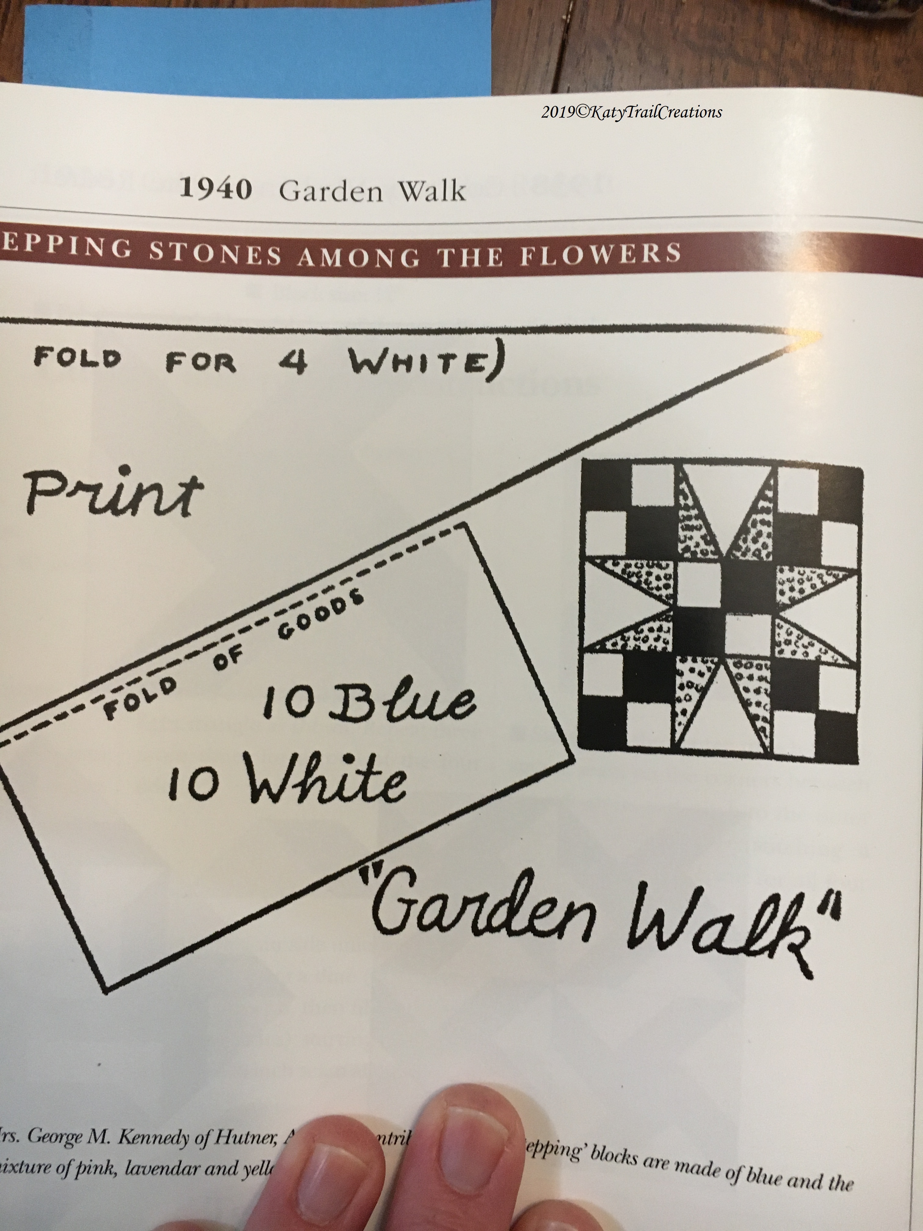 Fold of Goods is referring to those feed sack fabrics in 1932