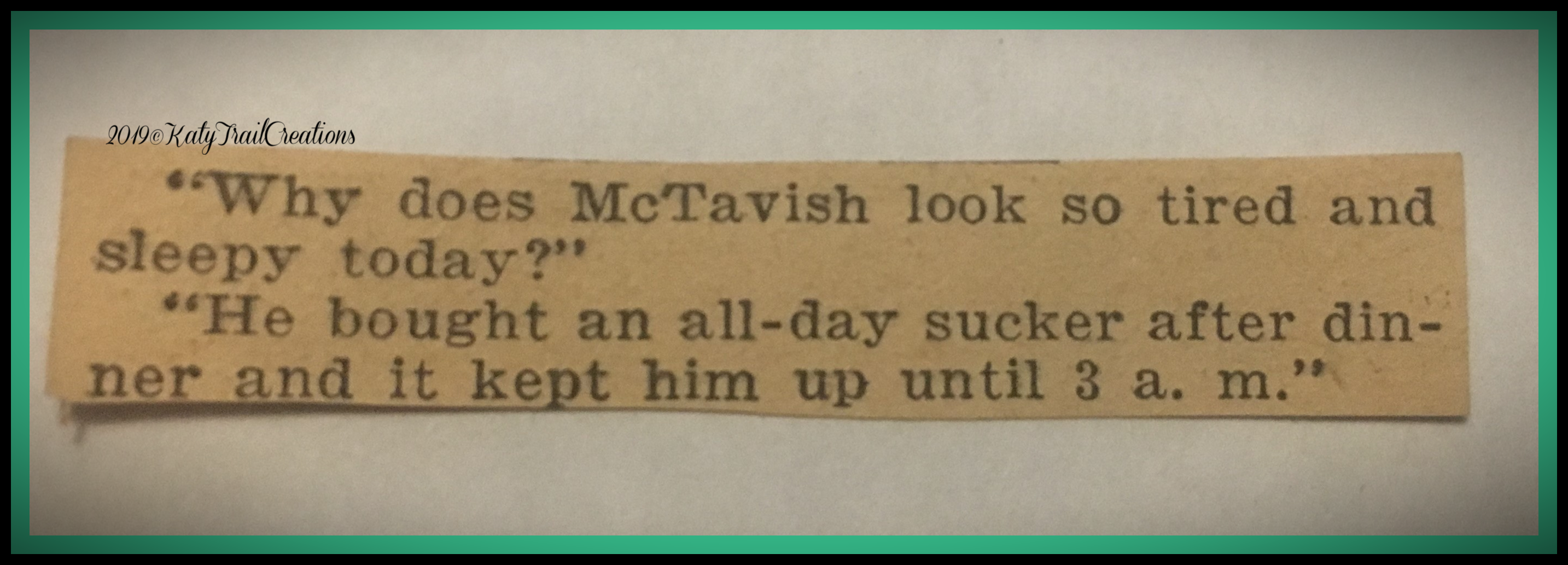 I just love Grandma's sense of humor!