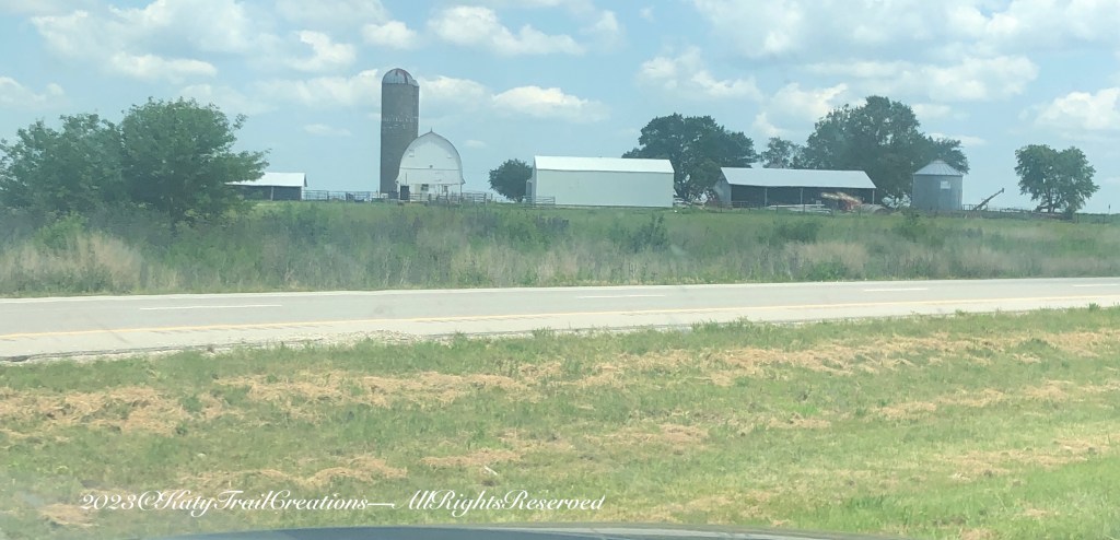 Barn doors along the same route.