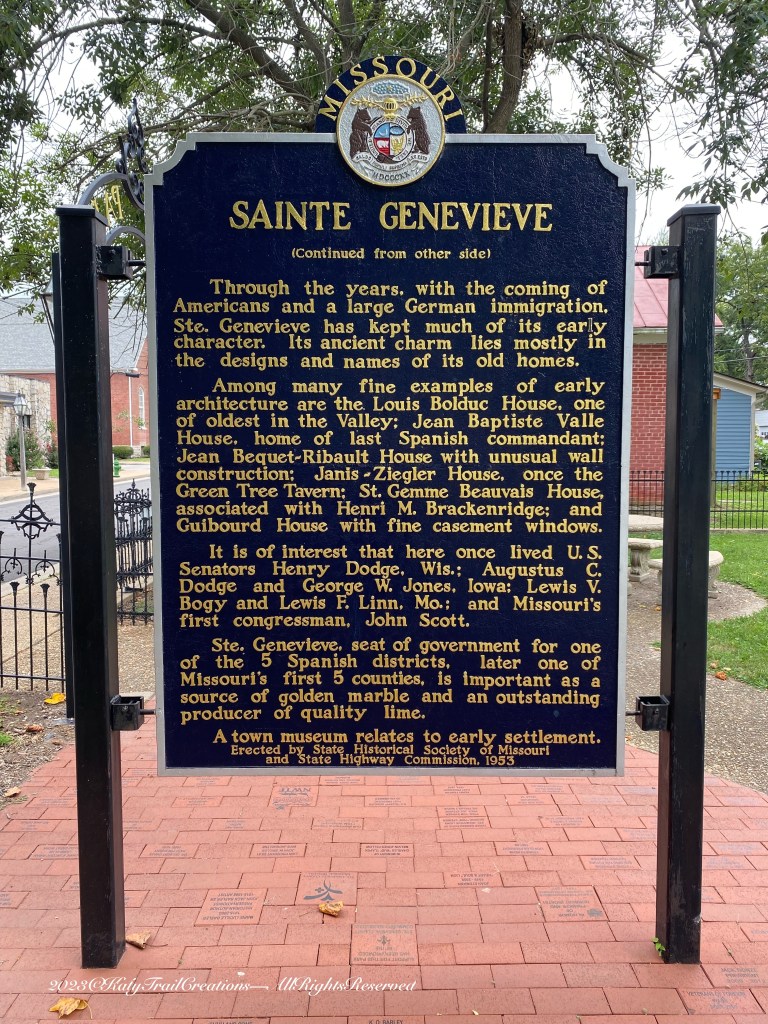 Extra history of Ste. Genevieve